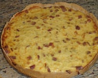 Quiche de alho poró com bacon