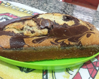 Bolo mármore de liquidificador