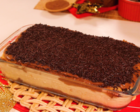 Pavê de panetone de chocolate