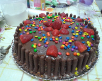 Bolo de morango com nutella