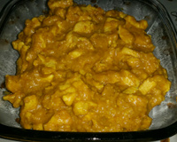 Frango com curry e leite de coco
