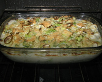 Batata gratinada com alho poró