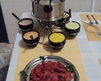 Fondue de carne ao vinho (sem gordura)