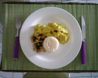 Frango ao curry com maçã verde e sem pimentão