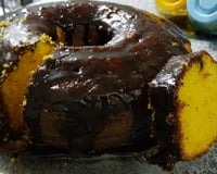 Bolo de cenoura fofinho com cobertura de chocolate
