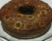 Bolo de aveia com banana