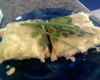 Torta de presunto e queijo com alho e cebola