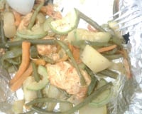 Papelote de frango com legumes