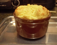 Souflé de queijo e peito de peru