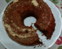 Bolo de maçã com granola