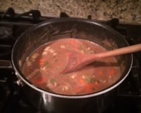 Sopa de feijão com macarrão