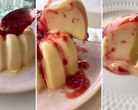 Pudim de leite Ninho com calda de morango muito cremoso: receita da melhor sobremesa que você vai provar!