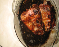 Costelinha suína assada com molho agridoce