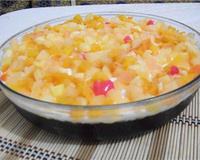 Pizza de gelatina em camadas