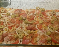 Pizza de pão de fôrma