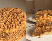 Bolo crocante de amendoim com doce de leite: receita simples com massa fofinha tem duas camadas generosas de recheio