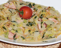 Acelga com cenoura e bacon