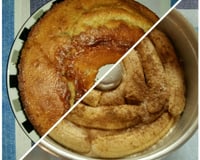 Bolo de banana com doce de leite