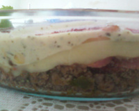 Carne moída recheada ao creme