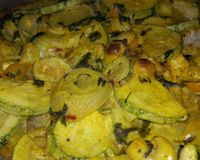 Filé de polaca com abobrinha cremosa