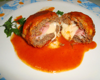 Polpetone de carne recheado