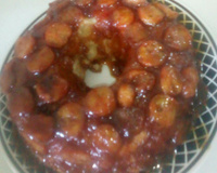 Bolo sem ovos de banana caramelada