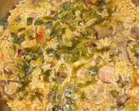 Arroz carreteiro delícia (com sobras de churrasco)