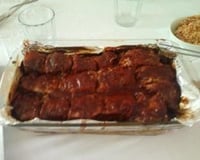 Costela de porco com molho Barbecue