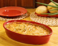 Batata gratinada com alho 