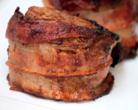 Filé mignon suíno com bacon na airfryer