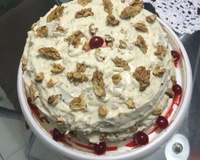 Bolo red velvet com nozes