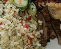 Salada de arroz integral