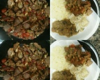 Coxa e sobre coxa de frango assada ao vinho