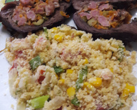 Fraldinha recheada com linguiça e farofa