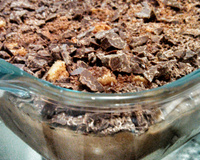 Pavê de chocolate meio amargo com recheio de coco