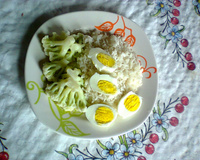 Arroz com couve-flor e tomate