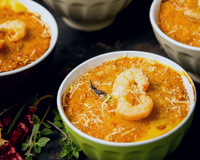 Escondidinho de aipim com camarão 