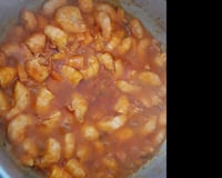 Macarrão com camarão delicioso