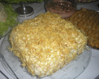 Torta de frango com pão de fôrma