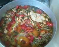 Moqueca de peixe e camarão