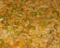 Arroz de forno com bacalhau fácil