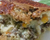 Torta de liquidificador com carne moída