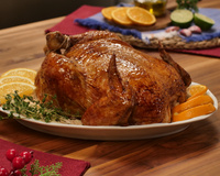 Frango assado recheado com farofa fácil