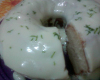 Bolo de iogurte com cobertura de limão