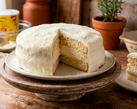 Esse bolo de leite em pó com cobertura cremosa vai te fazer voltar à infância no primeiro pedaço