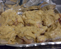 Frango assado ao creme de cebola