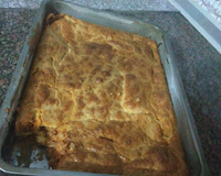 Torta de sardinha com alho negro