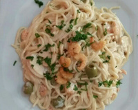 Espaguete de camarão à la Cristina