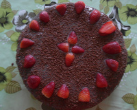 Bolo de brigadeiro com Morango