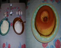 Pudim de leite em pó e coco